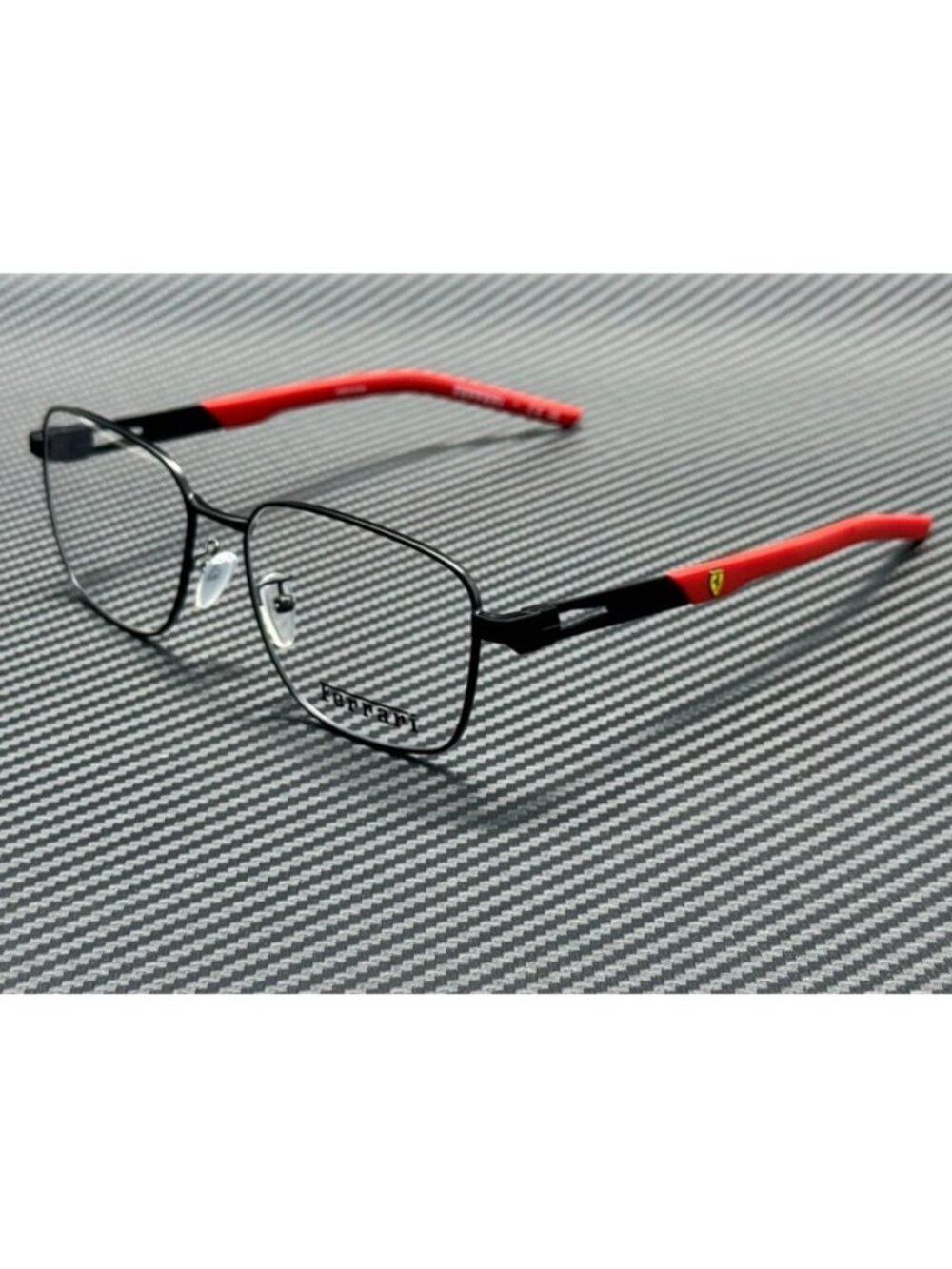 New Ferrari Men Matte Black Eyeglasses 55-17-145